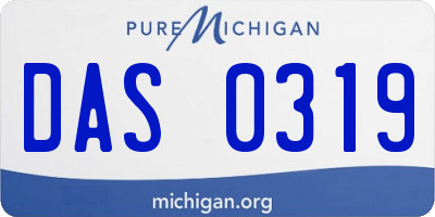 MI license plate DAS0319
