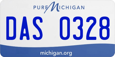 MI license plate DAS0328
