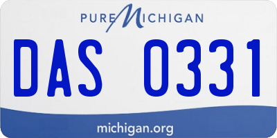 MI license plate DAS0331