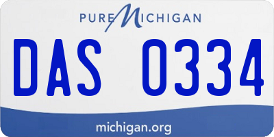 MI license plate DAS0334