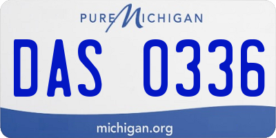 MI license plate DAS0336