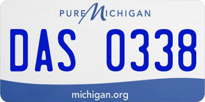 MI license plate DAS0338