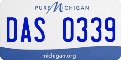 MI license plate DAS0339