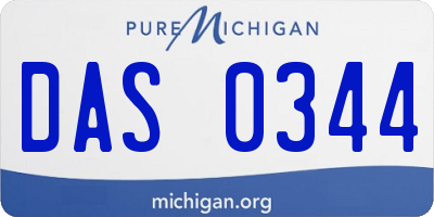 MI license plate DAS0344