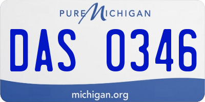 MI license plate DAS0346