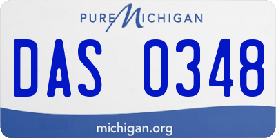 MI license plate DAS0348
