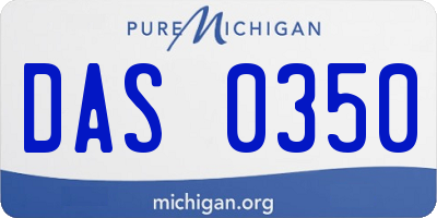 MI license plate DAS0350