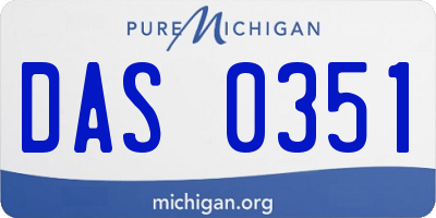 MI license plate DAS0351
