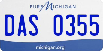 MI license plate DAS0355