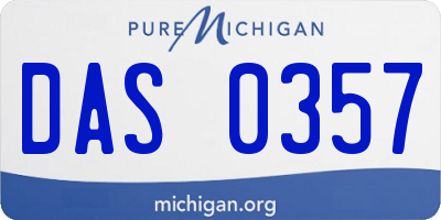 MI license plate DAS0357