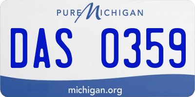 MI license plate DAS0359