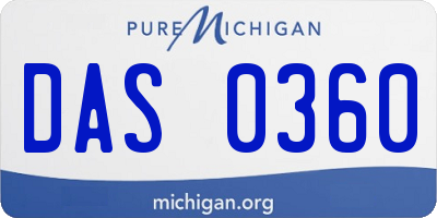 MI license plate DAS0360