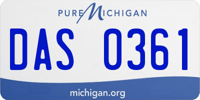 MI license plate DAS0361