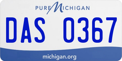 MI license plate DAS0367