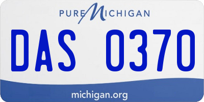 MI license plate DAS0370