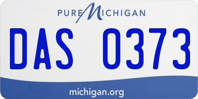 MI license plate DAS0373
