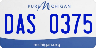 MI license plate DAS0375