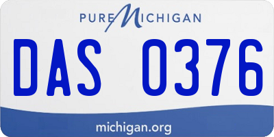 MI license plate DAS0376