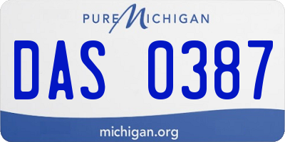 MI license plate DAS0387