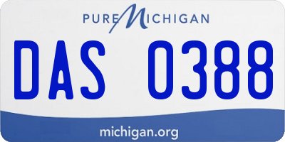 MI license plate DAS0388