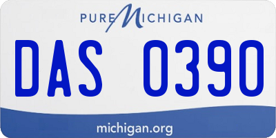 MI license plate DAS0390