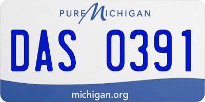 MI license plate DAS0391