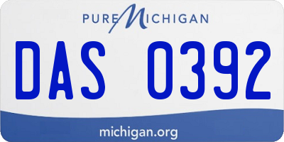 MI license plate DAS0392