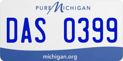 MI license plate DAS0399