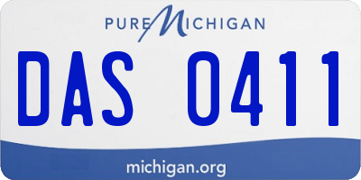 MI license plate DAS0411