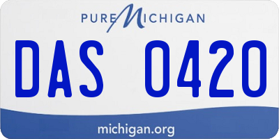 MI license plate DAS0420