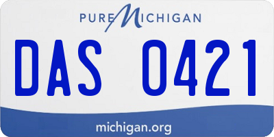 MI license plate DAS0421