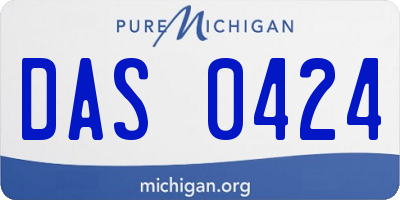 MI license plate DAS0424