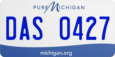 MI license plate DAS0427