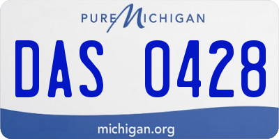 MI license plate DAS0428