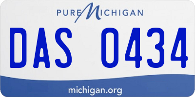 MI license plate DAS0434