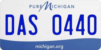 MI license plate DAS0440
