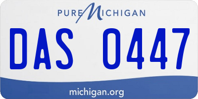 MI license plate DAS0447