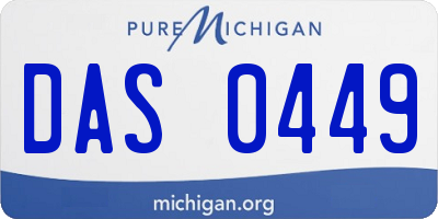 MI license plate DAS0449