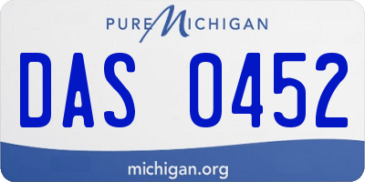 MI license plate DAS0452