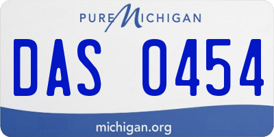 MI license plate DAS0454