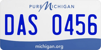 MI license plate DAS0456