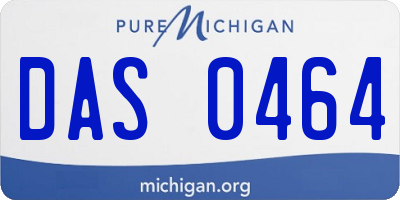 MI license plate DAS0464