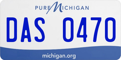 MI license plate DAS0470