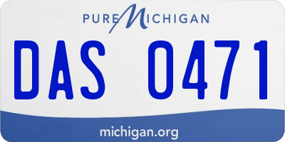 MI license plate DAS0471