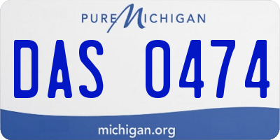 MI license plate DAS0474