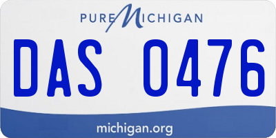 MI license plate DAS0476