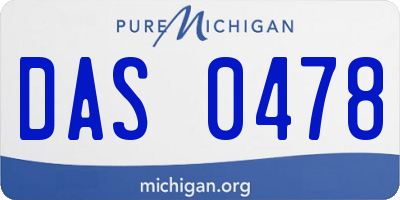 MI license plate DAS0478