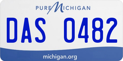 MI license plate DAS0482