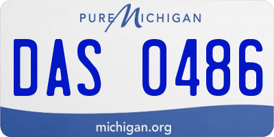 MI license plate DAS0486