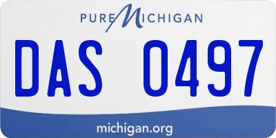 MI license plate DAS0497